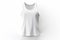 Blank white sleeveless t-shirt mockup, 3d rendering