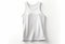 Blank white sleeveless t-shirt mockup, 3D rendering