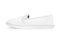 Blank white slip-on shoe design mockup, side view, clipping path,