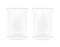 Blank white snack bag mock up front and back side isolated. Clea