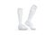 Blank white soccer boots with socks toe mockup, isolated