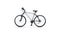 Blank white sport bicycle with ad banner mock up