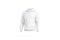 Blank white sport hoodie with hood mockup, side view