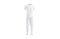 Blank white sport uniform with t-shirt and sweatpants mockup, isolated