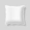 Blank white square realistic pillow cushion vector template