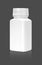 Blank white supplement packaging bottle