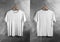 Blank white t-shirt front back side view hanger, design mockup