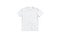 Blank white t-shirt mockup flat lay, top view