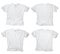 Blank white t-shirts front and back