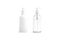 Blank white and transparent plastic pump bottle mockup, isolated