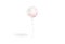 Blank white transparent round balloon with confetti mockup, front view