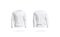 Blank white unisex sweatshirt mockup, front and back view