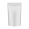 Blank white vacuum stand up pouch with zipper - zip lock bag, template