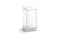 Blank white vertical glass showcase mock up, isolated