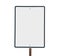 Blank white vertical road sign isolated.