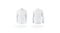 Blank white weared classic mens shirt mockup set, front back