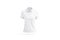 Blank white women polo shirt mockup, front view