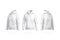 Blank white women sport hoodie mockup, front and side view