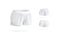 Blank white women sport shorts mock up, different views