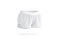 Blank white women sport shorts mockup, side view