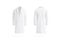 Blank white wool coat mockup, front and back view