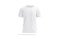 Blank white wrinkled t-shirt mockup, front view