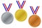 Blank Winner Medals Set