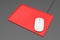 Blank Wireless Charging Mouse Pad with computer mouse for branding or design presentation. 3d render illustration.