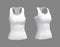 Blank women tank top mockup in front and side views
