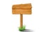 Blank Wooden Board Sign: Sign and Direction Concept