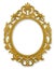 Blank wooden golden baroque frame - concept image with central c