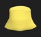 Blank yellow bucket hat mock up