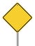 Blank yellow road sign