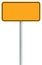 Blank Yellow Road Sign Isolated, Large Warning Copy Space, Black Frame Roadside Signpost Signboard Pole Post Empty Traffic Signage