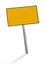Blank yellow steel signs