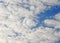 Blanket of Stratus Clouds forming against a blue summer sky