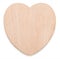 Blanks for decoupage. Wooden heart isolated on white background