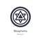 blasphemy icon. isolated blasphemy icon vector illustration from religion collection. editable sing symbol can be use for web site