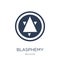 blasphemy icon. Trendy flat vector blasphemy icon on white background from Religion collection