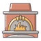 Blast furnace icon, cartoon style.