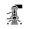blast furnace steel production glyph icon vector illustration