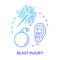 Blast injury, neurotrauma concept icon