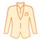 Blazer flat icon. Jacket orange icons in trendy flat style. Formal clothes gradient style design, designed for web and