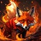 Blazing Elegance: The Fiery Fox