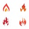 blazing fire, embers, fireball logo and symbol vector image. with template illustration editing