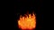 Blazing flame with fire effects with alpha channel Transparent background