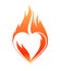 Blazing heart, abstract Valentine design for your cards, wishes and ect