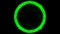 Blazing ring of fire. Fiery flames and sparks emitting from a green circle ring explosion. Inferno plasma with center