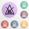 Bleach without chlorine badge color set icon. Simple glyph, flat vector of wash icons for ui and ux, website or mobile application