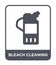 bleach cleanin icon in trendy design style. bleach cleanin icon isolated on white background. bleach cleanin vector icon simple